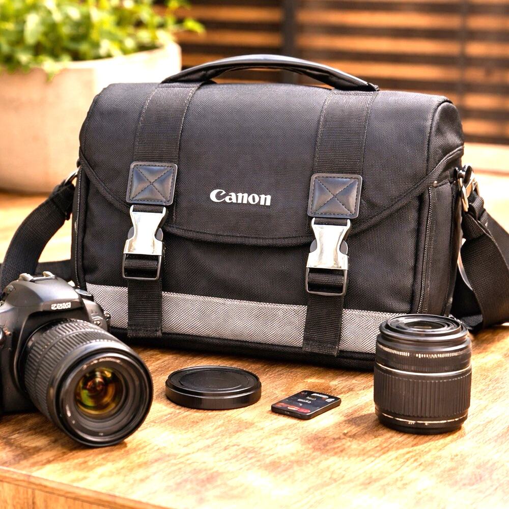 Canon Digital Gadget Bag DSLR EOS Rebel Travel Carry Case With Shoulder Strap